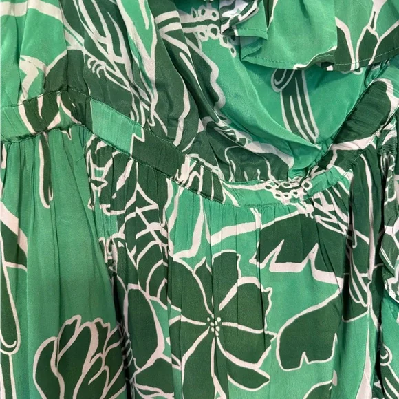 NWOT Farm Río Anthropologie Printed One-Shoulder Ruffle Dress - Women’s Size LG - Picture 7 of 8